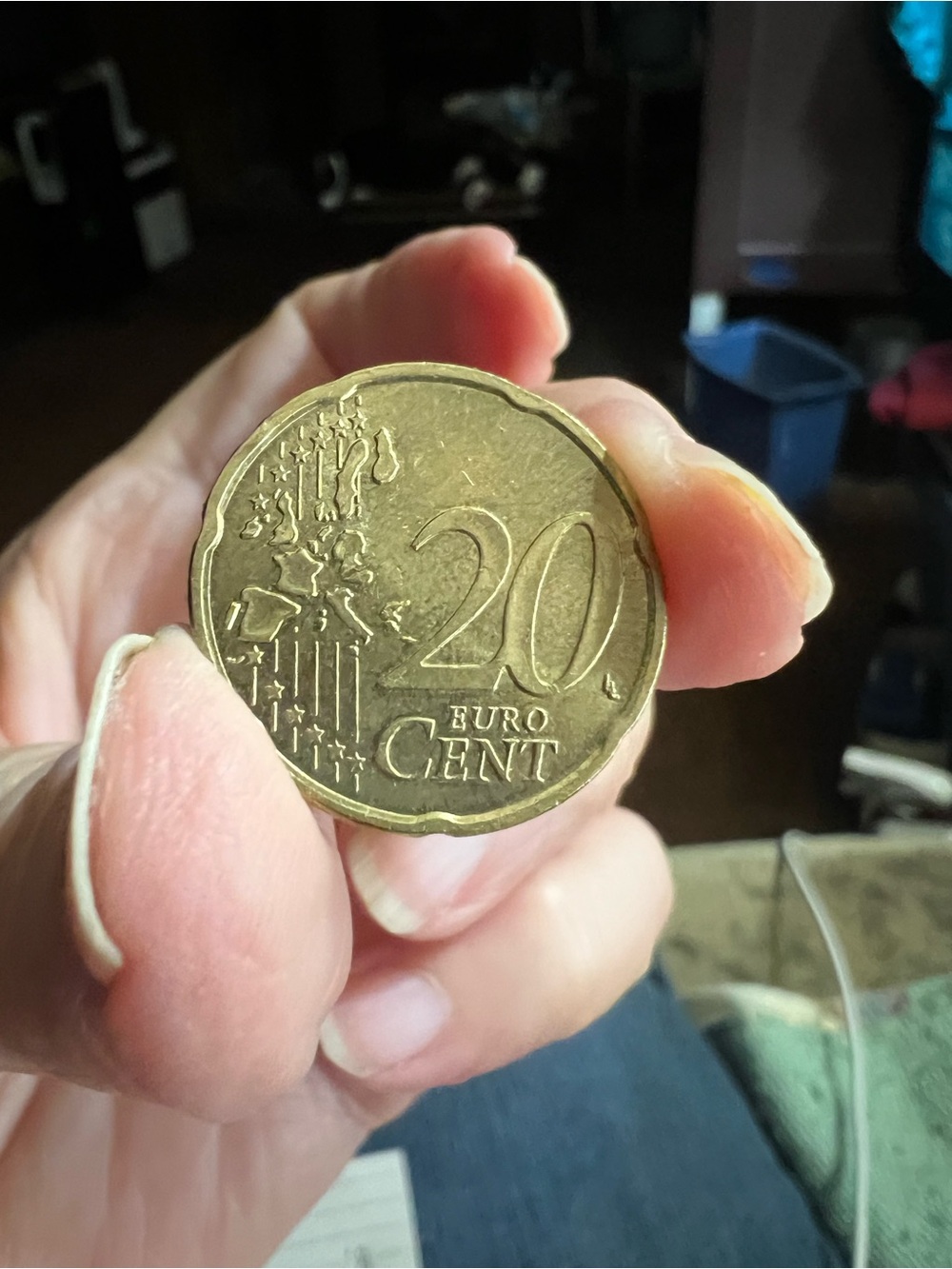 2006 J 20 Euro Cent Coin - Brass Colored